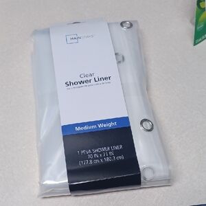 Mainstays Transparent Shower Liner with Metal Grommets